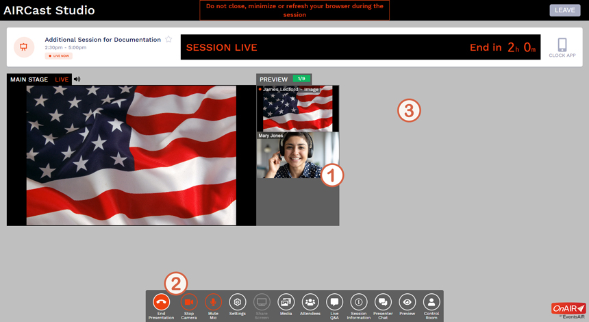 Studio with Presenter in Preview