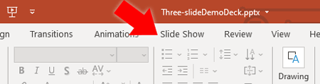 Slide Show in Ribbon